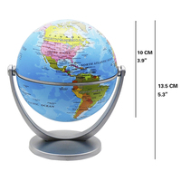 Globo Terráqueo Educativo de PVC y Metal, Globo de Escritorio para Niños, Estudiantes, Decoración del Hogar, Certificado EN71, OEM, Personalizable