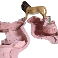 Moules en silicone pour statues de grands animaux de jardin Lion Tigre Léopard Éléphant Crocodile en fibre de verre et plâtre, médaillon blanc durable