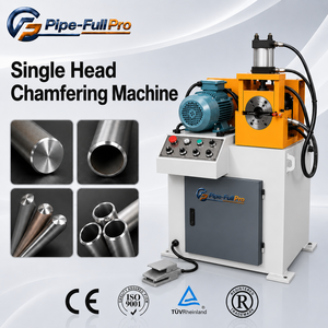Machine à chanfreiner et à lisser les extrémités de tiges métalliques à tête unique pour la fabrication de meubles - Product Image 1