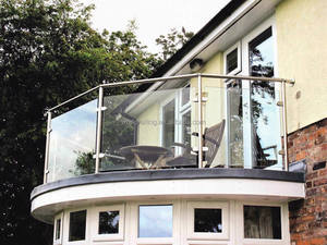 Ringhiera in Vetro Temperato YL METAL, Ringhiere in Vetro e Acciaio Inox <span class=keywords><strong>per</strong></span> <span class=keywords><strong>Balconi</strong></span> con Corrimano - Product Image 4