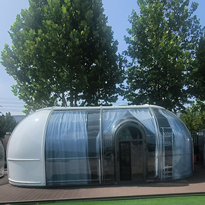 Carpa Domo Geodésica Transparente de Lujo Starshine, Impermeable y Resistente a los Rayos UV, <span class=keywords><strong>Refugio</strong></span> Prefabricado para Glamping, para Airbnb y Resorts - Product Image 4