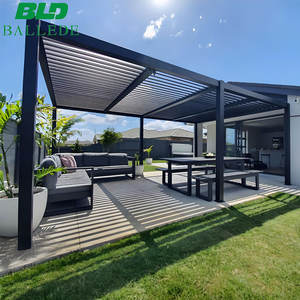 Pérgola <span class=keywords><strong>de</strong></span> <span class=keywords><strong>Aluminio</strong></span> Resistente <span class=keywords><strong>para</strong></span> Exteriores, con Techo <span class=keywords><strong>de</strong></span> Láminas Giratorias, Impermeable, <span class=keywords><strong>para</strong></span> Área <span class=keywords><strong>de</strong></span> Barbacoa, <span class=keywords><strong>Precios</strong></span> <span class=keywords><strong>de</strong></span> Fábrica - Product Image 5