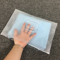 Sacs à fermeture éclair en plastique givré recyclable avec logo de marque personnalisé, écologiques, emballage haut de gamme pour vêtements, petit MOQ