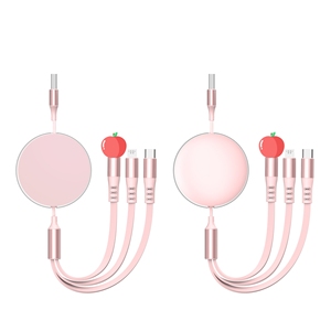 Chất lượng cao có thể thu vào Loại C Micro USB PD thực 120W siêu nhanh sạc sạc cáp 3 trong 1 cho Iphone Samsung - Product Image 4