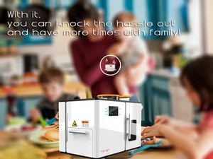 Máquina para Hacer Roti, Máquina Eléctrica para Chapati y Tortillas, 20 Unidades a la <span class=keywords><strong>Vez</strong></span> para Panes Planos, Naan, Panqueques, Dispositivo de Cocción Totalmente Automático - Product Image 5