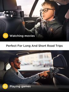 Support de tablette universel <span class=keywords><strong>pour</strong></span> voiture LISEN avec bras pliable à rotation 360° <span class=keywords><strong>pour</strong></span> iPad Pro Air Mini Samsung Galaxy Tab, <span class=keywords><strong>pour</strong></span> siège arrière, voyages en famille - Product Image 6