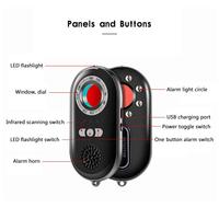 K98 GPS petit détecteur d'alarme téléphone caméra Bug Anti espion Signal RF détecteur pour voyage