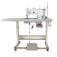 Machine à coudre zigzag industrielle à double aiguille MYSEW MRS842 872 pour la production professionnelle d'étiquettes en cuir