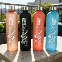 Bouteille d'eau de 1000 ml en PC, grande capacité, pour le sport en extérieur, style moderne, bouteille de camping avec méthode de consommation directe, motivante