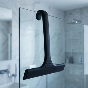 Nueva Escobilla de Silicona para Ducha con Soporte, para Limpiar Puertas de Vidrio de Baño, Cocina y Auto, Color Negro - Product Image 5