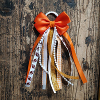 Pendentif nœud en ruban pour bottes de cowboy, accessoires de chaussures à pompon, breloque pour bottes d'école