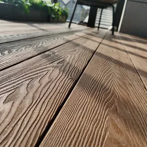 High quality custom Weather resistant 3d embossed Wood grain wpc decking outdoor wooden plastic composite flooring