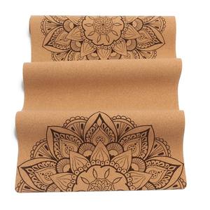 Antideslizante de 5mm para yoga caliente y ejercicio en casa Esterilla de Yoga de corcho Premium Logotipo personalizado Esterilla de yoga Corcho orgánico no tóxico - Product Image 5