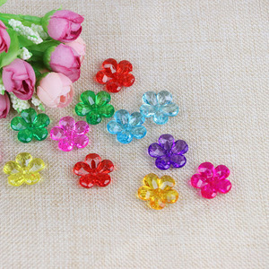 Perles de fleurs en acrylique 20 mm à cinq pétales pour la fabrication de bijoux, perles en vrac, matériel de bricolage - Product Image 1