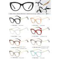 Lunettes de luxe pour femmes MS 92327 – Montures optiques anti-lumière bleue imprimées colorées, élégantes et adaptées aux verres correcteurs