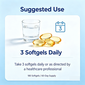 Gélules d'huile de poisson Oméga 3 à marque privée OEM ODM, EPA DHA 1000mg, complément alimentaire pour la santé cardiaque et cérébrale, sans OGM, sans gluten - Product Image 4