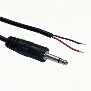 <span class=keywords><strong>Cable</strong></span> Conector de Audio Macho de 2 Pines Directo de Fábrica <span class=keywords><strong>para</strong></span> Micrófono y Altavoz de Máquina de Educación Temprana, 200cm, 26AWG - Product Image 1