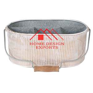 Caddy avec porte-couverts à quatre compartiments Caddy métallique conçu durable pour les fêtes serveur d'ustensiles de ferme meilleur vendeur - Product Image 5