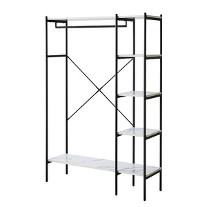 Floor-standing bedroom <b>clothes</b> <b>rack</b>, large capacity, easy-to-use open storage shelf for home use. - Product Image 3