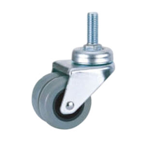 Roulettes industrielles à double roue très vendues, roulettes pivotantes en nylon de qualité supérieure avec frein - Product Image 5