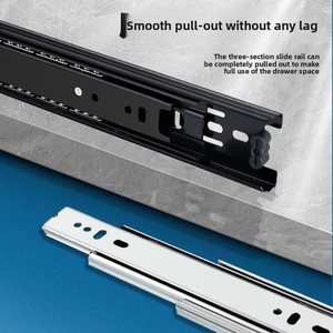 ソフトクローズ35mmフルエクステンション引き出しスライド、キッチン、バスルーム、倉庫キャビネット用簡単設置-MSチャンネルスライドシステム - Product Image 3