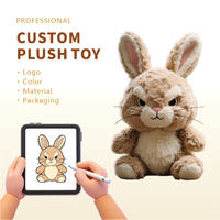 Jouets en peluche de lapin de Pâques personnalisés de haute qualité, mignons, en fourrure douce, animaux de dessin animé, avec fonction anti-stress, en vente
