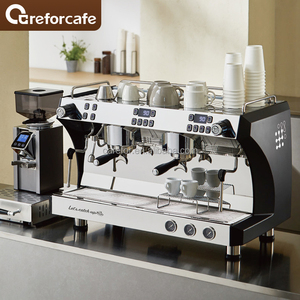 Careforcafe - Máquina de Café Italiana de 4200 W y 9 Bares con Bomba Rotativa de 2 Grupos, Máquina de Espresso Profesional Comercial CB-M31BD - Product Image 1