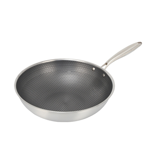 <span class=keywords><strong>Wok</strong></span> chinois antiadhésif en acier inoxydable triple couche pour cuisine économe en énergie, vente en gros - Product Image 2