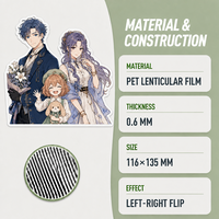 Más de 1400 Pegatinas Decorativas 3D de Anime, Pegatinas Animadas, Pegatinas Lenticulares 3D Personalizadas para Decoración de Autos y Laptops