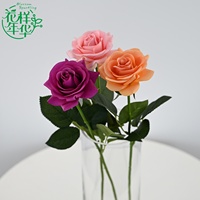 Roses artificielles réalistes en latex à toucher naturel pour la décoration de la maison, du salon, pour Halloween, les fêtes et les mariages