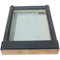 Fenêtre de toit battante moderne de style allemand en bois et aluminium avec toit en verre et ventilation