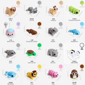 Figurines d'animaux articulées miniatures imprimées en 3D, articulations mobiles, décoration de micro-paysage, ornement de bureau - Product Image 3