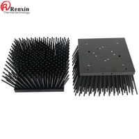 Heatsink Pin Fin LED 120W 125x125mm Pasif/Aktif dengan Lubang Pra-pasang untuk COB Seri Cxb3590/vero29 dan CLU048&058