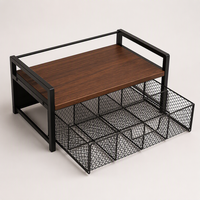 Boîte de rangement, tiroir de rangement pour sachets de thé, armoire multifonctionnelle pour service à thé, adaptée aux hôtels, bureaux, salles de thé, zones de camping