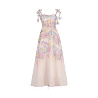 Robe Midi Vintage Élégante à Bretelles Imprimé Floral Style Plage Coréen pour Femme – Collection 2026