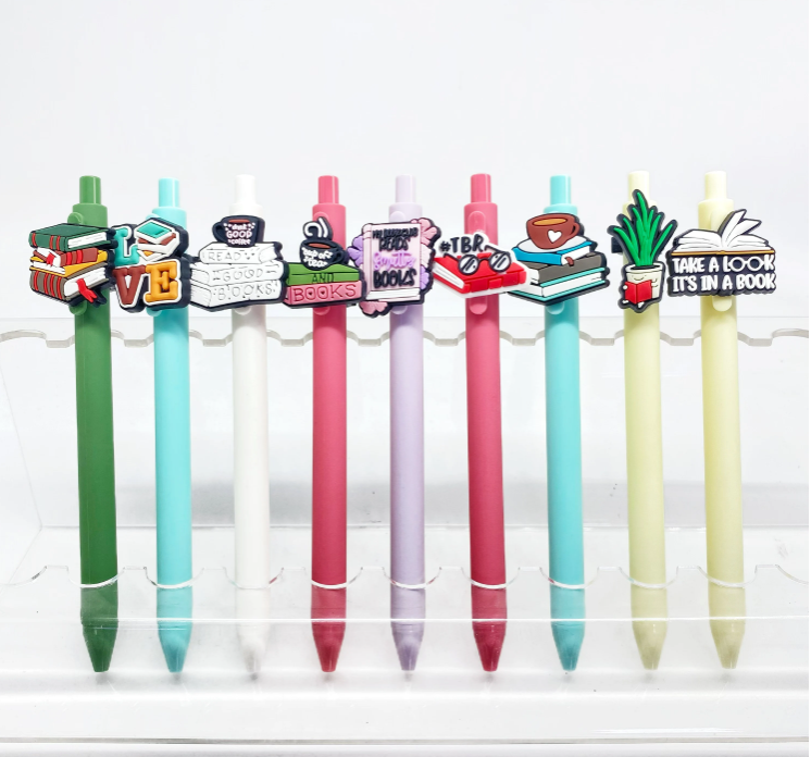 Book Love Themed Round Pen Stickers