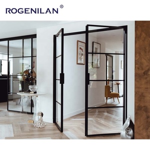 <span class=keywords><strong>Porta</strong></span> Crittall Residenziale, Partizione Interna, <span class=keywords><strong>Porta</strong></span> Francese in Alluminio con Vetro Temperato, Griglie, Porte a Battente per Ingresso - Product Image 5