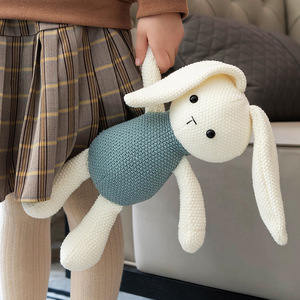 Peluche Colorato di Tendenza: <span class=keywords><strong>Orsetto</strong></span> e Coniglietto in Lana, Bambola di Pezza per Regalo di Compleanno per Ragazze, con Tecnica Lavata per Esposizione sul Letto - Product Image 5