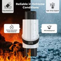 Adaptateur portable pour véhicule électrique 32A 7kW GB/T vers J1772 avec affichage LED, solution de charge pour véhicules électriques aux normes américaines, directement de l'usine