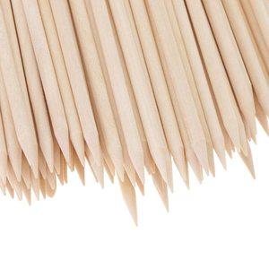 Outil de manucure professionnel à double extrémité Poussoir à cuticules 100pcs Bâtonnets orange pour ongles - Product Image 3