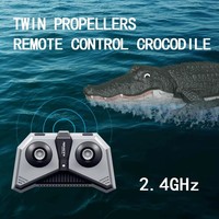 Juguete Acuático de Control Remoto de Alta Velocidad 2.4G para Exteriores, Simulación de Cocodrilo a Prueba de Agua, Barco RC de Cocodrilo para Niños
