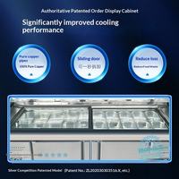 Lemari Pendingin Display Malatang YINZHENG Rendah Kebisingan, Kabinet Display Hot Pot, Kabinet Pendingin Tirai Malam, Peralatan Pendingin