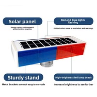 Balise d'avertissement solaire à LED rouge réfléchissante, étanche IP65, clignotante pour la sécurité des barricades routières