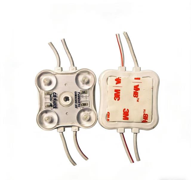 12V 2W IP68 Waterproof Fire Proof LED Module Lens High Luminous Efficiency Warm White Blue Options Indoor Outdoor Signage Light