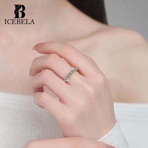 Eleganti Anelli in Argento Sterling 925 Placcato Oro 18K con Design della Settima Principessa, Rubino, Zaffiro, Smeraldo e Moissanite per Donne - Product Image 2