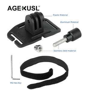 AGEKUSL, accesorios para <span class=keywords><strong>bicicleta</strong></span>, soporte para lámpara de cabeza de ciclo, soporte para casco, soporte de luz frontal para Garmin <span class=keywords><strong>Cateye</strong></span> GOPRO - Product Image 5