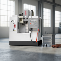 Mini-fraiseuse CNC automatique VMC 16T BT40 à broche unique, magazine d'outils, guidage linéaire