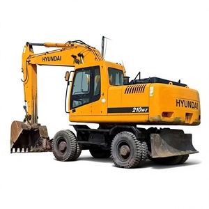 High Quality Used Hyundai 210w-7 Hydraulic Wheeled <b>Excavator</b> 21Ton Hyundai 210 210-7 Second-hand Large <b>Machinery</b> Equipment - Product Image 1