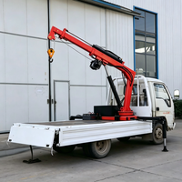 Nouvelle mini-grue électrique 1 tonne 2 tonnes 12V, grue hydraulique pliable avec télécommande et treuil à câble pour la vente au détail