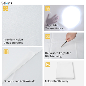 Selens 1 Yard X 67 Inch 1X1.7M Bộ Điều Chỉnh Ánh Sáng Không Đường Nối Bằng Lụa Ni Lông Màu Trắng Để Chụp Ảnh Hộp Mềm Chiếu Sáng - Product Image 3